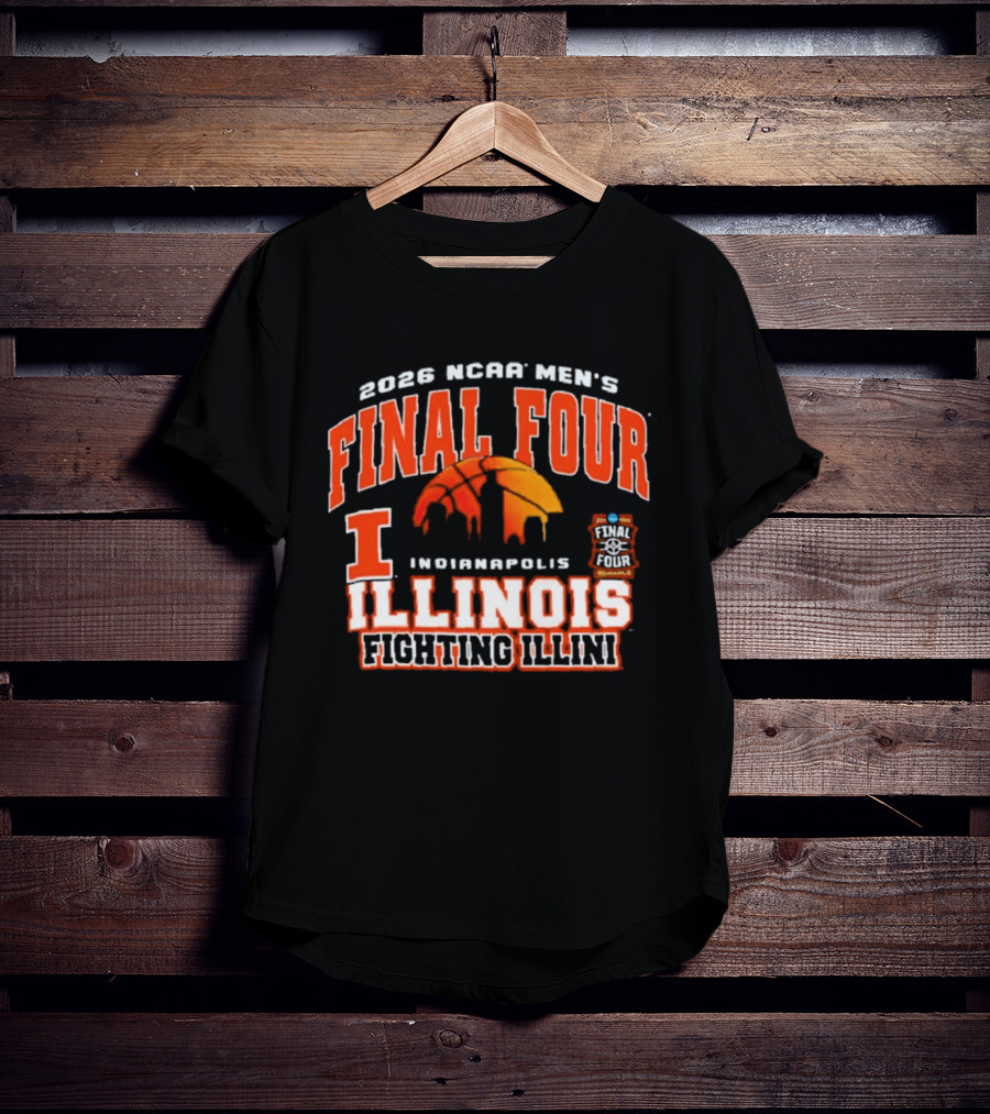 2026 NCAA Men's Final Four Indianapolis Illinois Fighting Illini Basketball T-Shirt