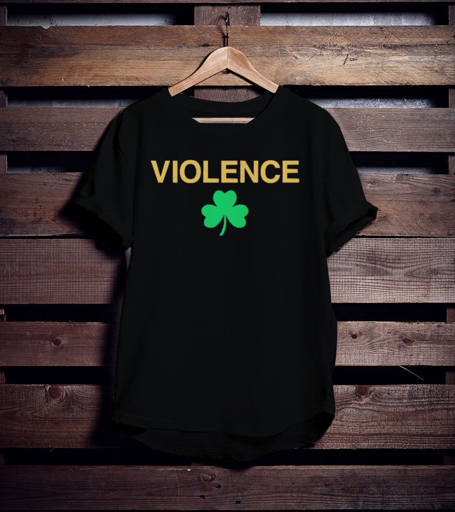 Violence Shamrock Fighting Irish Baseball T-Shirt