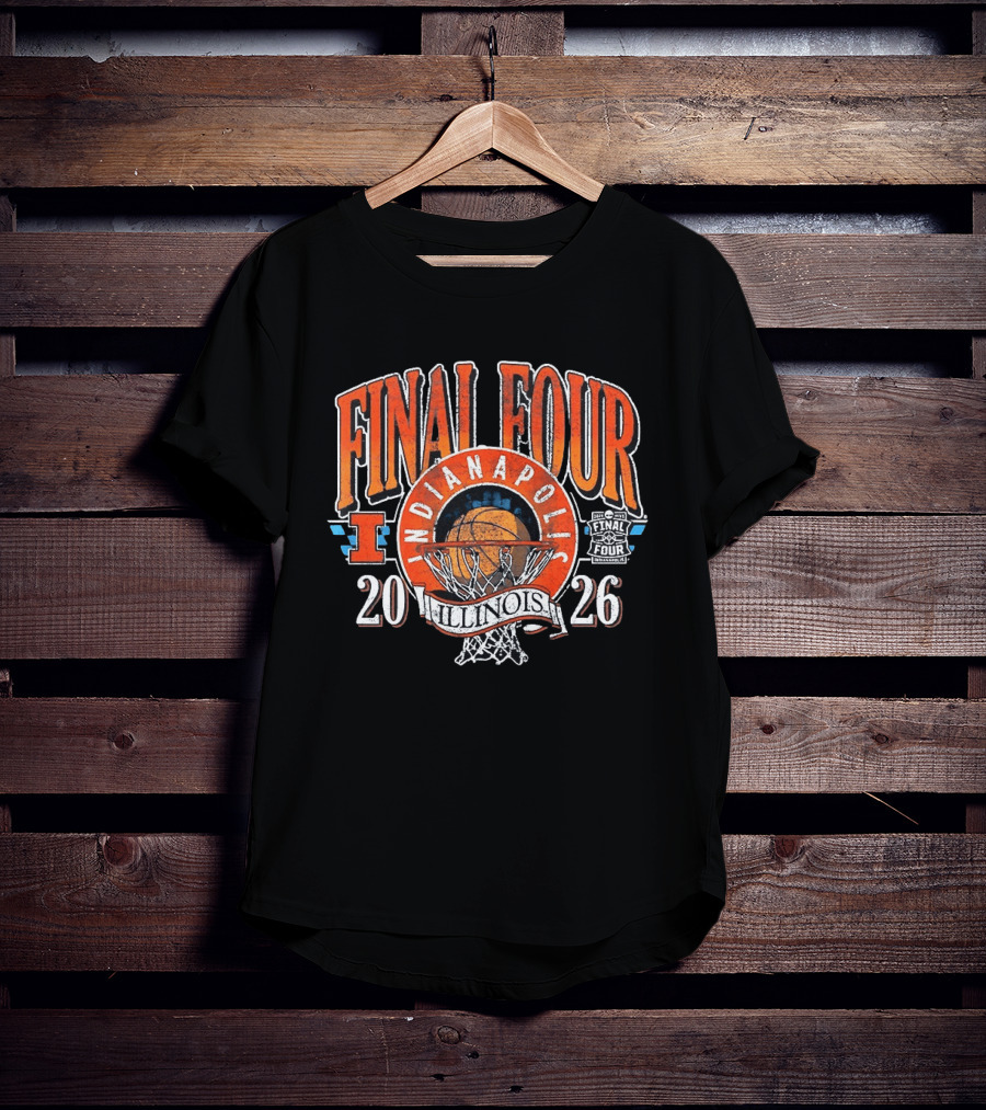 Indiana NCAA Final Four 2026 Illinois Fighting Illini Basketball T-Shirt