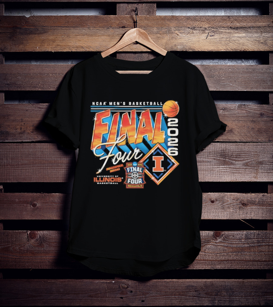 Illinois Men's Basketball 2026 Final Four NCAA Tournament Champion University Of Illinois Limited Edition T-Shirt