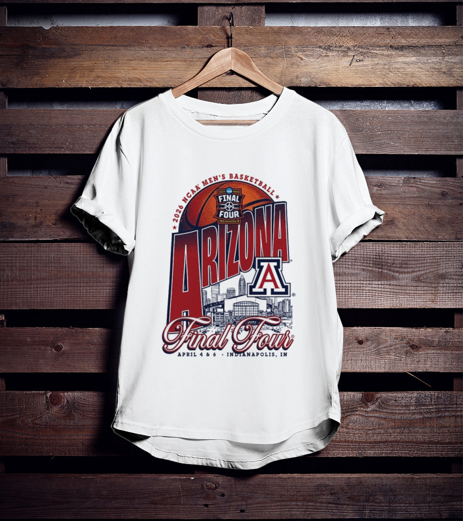 2026 NCAA Men's Basketball Arizona Wildcats Final Four Indianapolis April T-Shirt