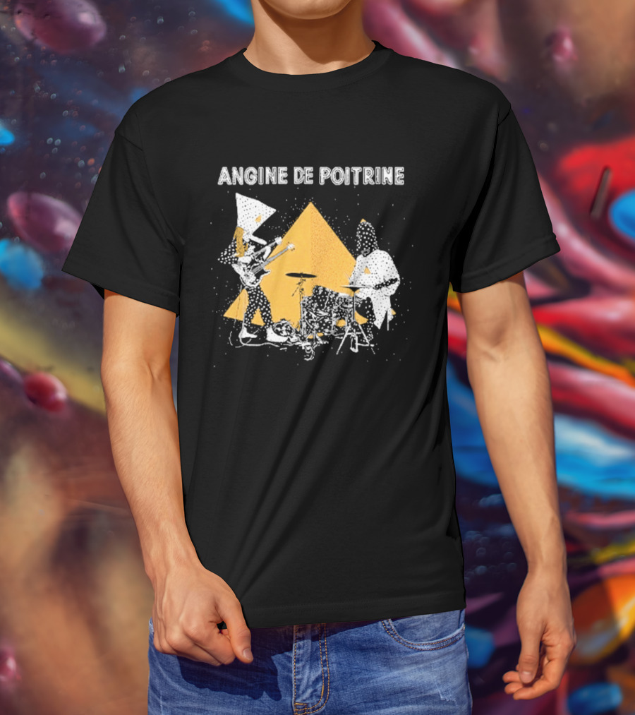 Angine De Poitrine Band Musical Performance With Triangle And Drums T-Shirt