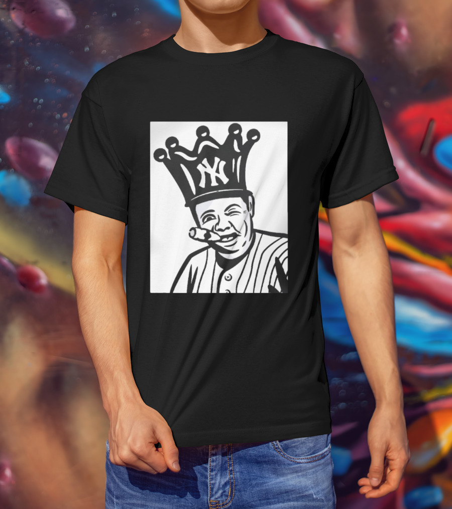 Babe Ruth Cigar Crown NY Yankees Opening Day T-Shirt