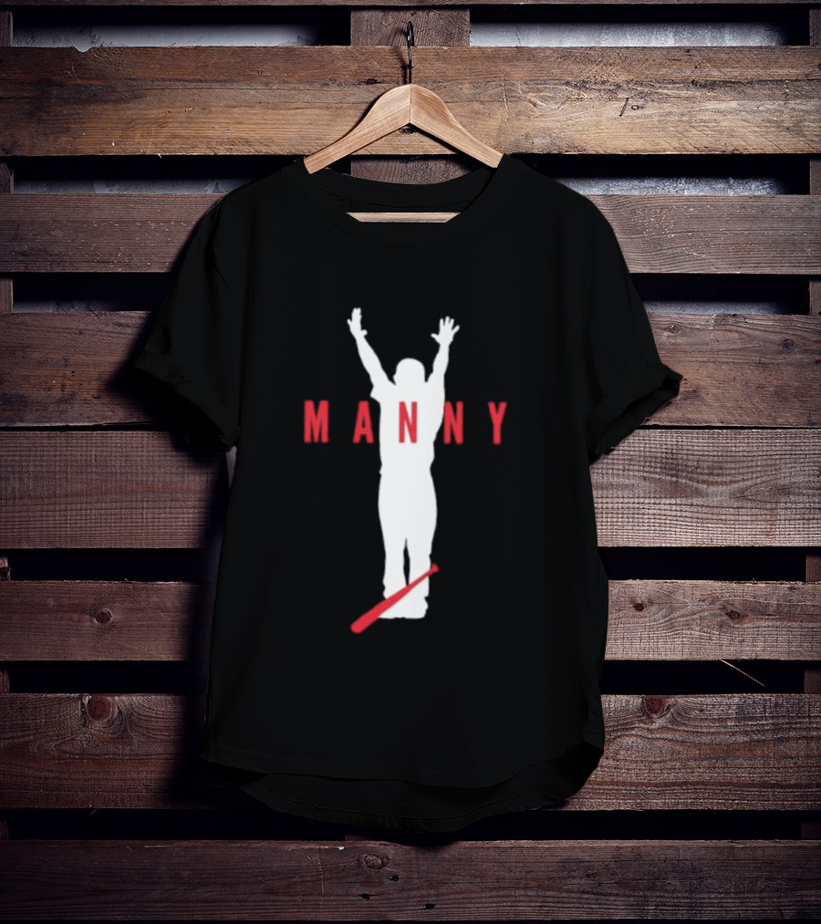 Manny Ramirez MLB Legends Iconic Celebration Baseball Bat T-Shirt