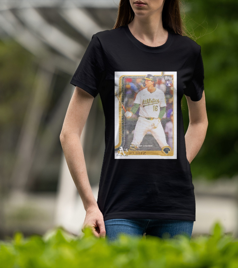 Nick Kurtz Athletics Rookie Debut Topps Baseball Card 4/23/2023 T-Shirt