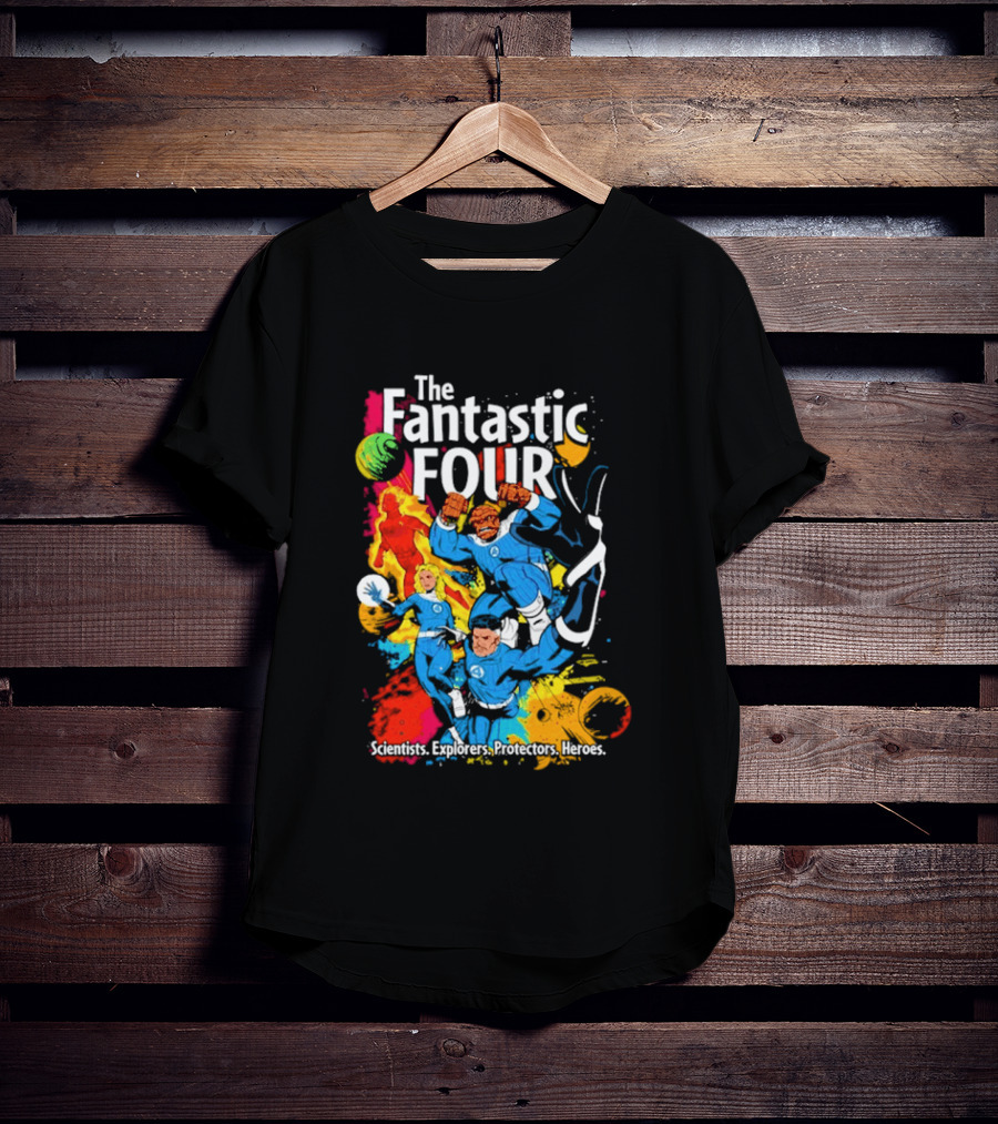 The Fantastic Four Comic Explorers Scientists Innovators Heroes T-Shirt