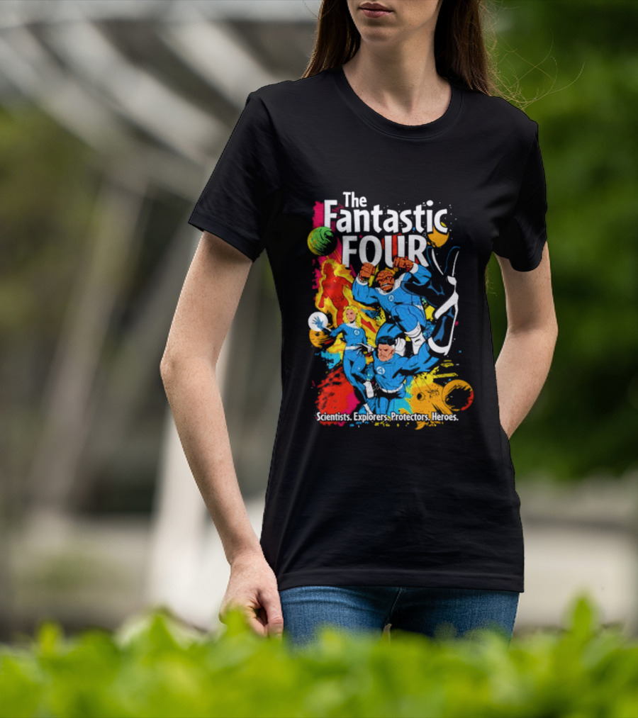 The Fantastic Four Comic Explorers Scientists Innovators Heroes T-Shirt