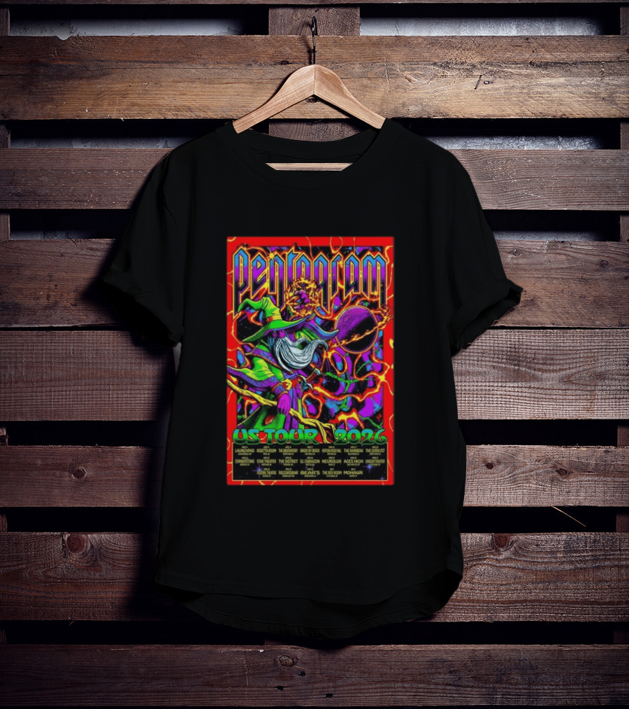 Pentagram US Tour 2026 Psychedelic Wizard T-Shirt