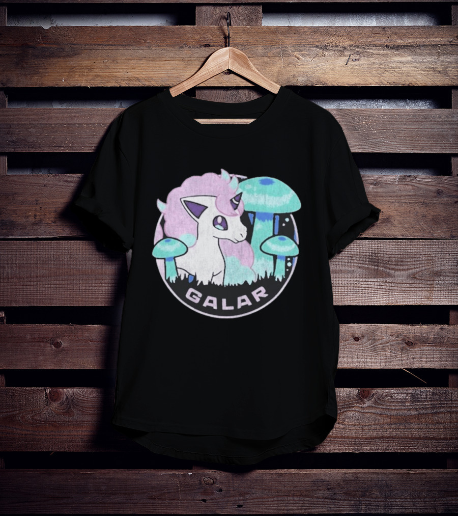 Pokémon Galar Rapidash Pastel Mushroom Adventure T-Shirt