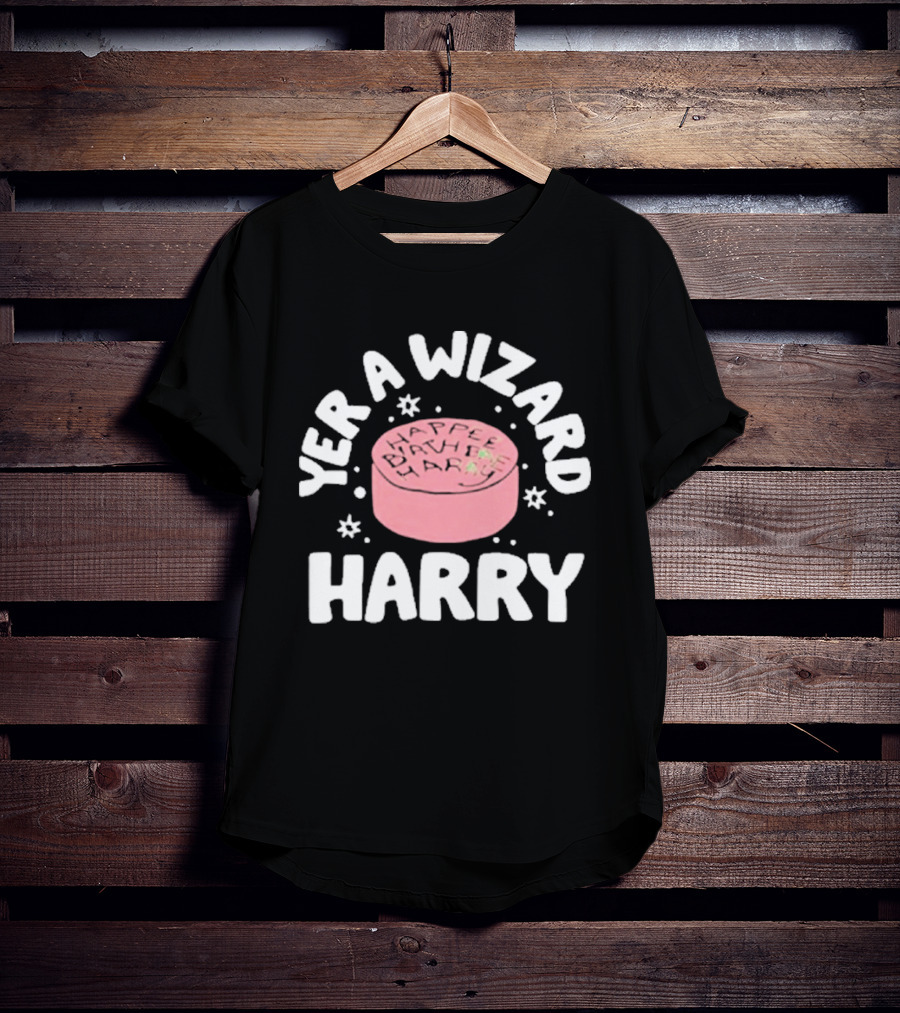 Yer A Wizard Harry Pink Starry Aesthetic Circle T-Shirt