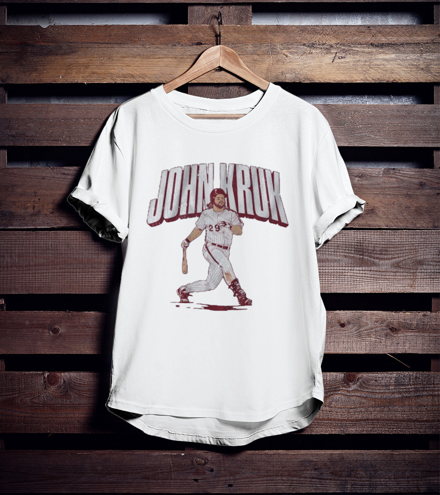 Philadelphia Phillies John Kruk Baseball Slugger Swing 29 T-Shirt