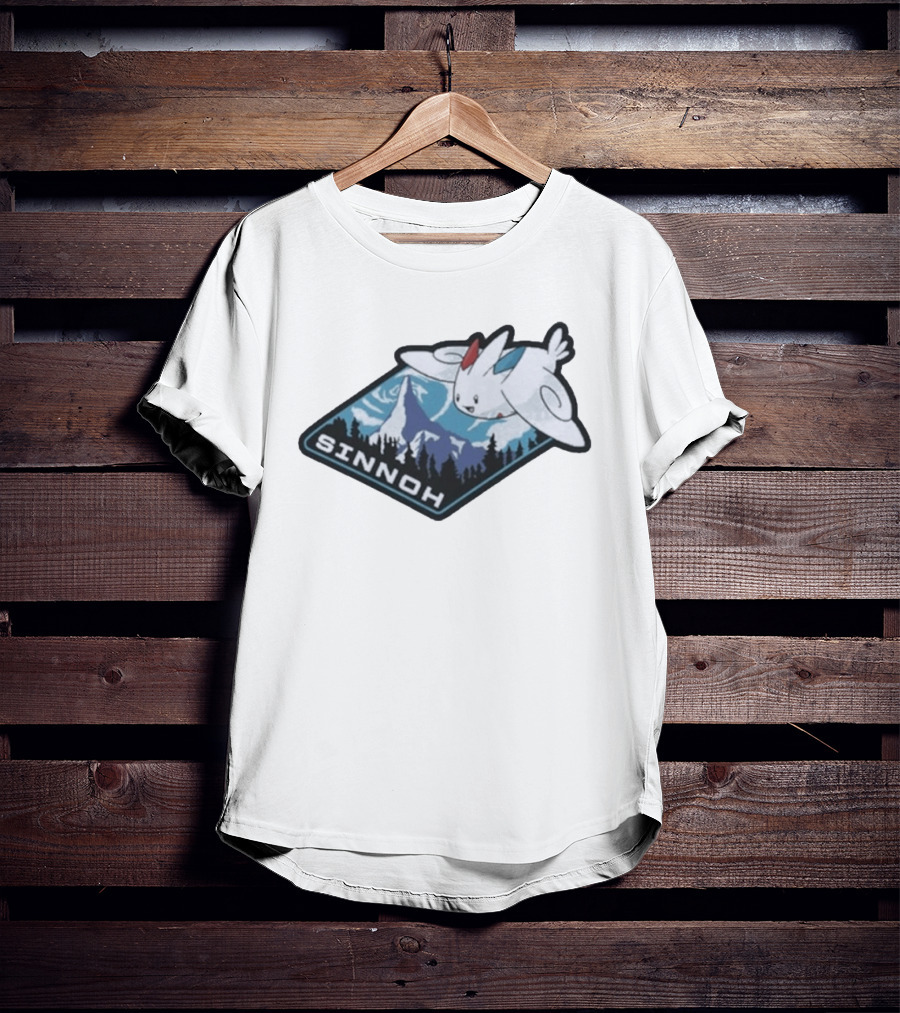 Sinnoh Togekiss Adventure With Mountains And Forest In Pokémon World T-Shirt
