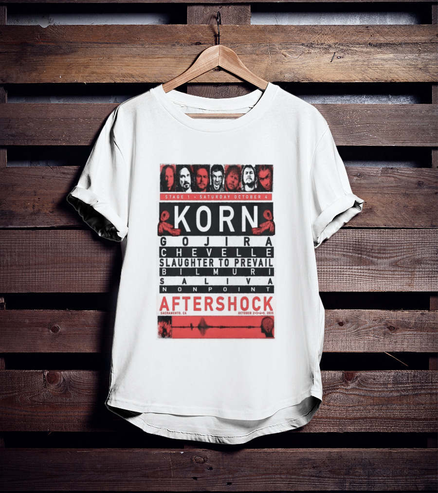 California Tour 2025 Korn Aftershock Festival October Event T-Shirt
