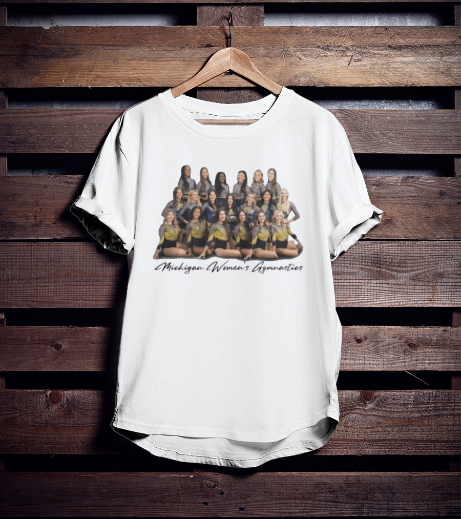 Michigan Wolverines Gymnastics Team 2023 50th Anniversary T-Shirt