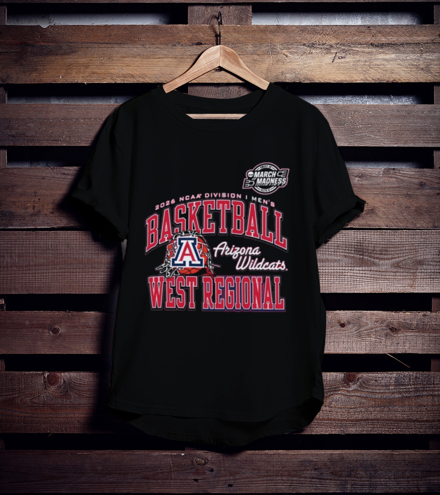 2026 NCAA Division I Men's Basketball Arizona Wildcats Sweet 16 West Regional March Madness T-Shirt