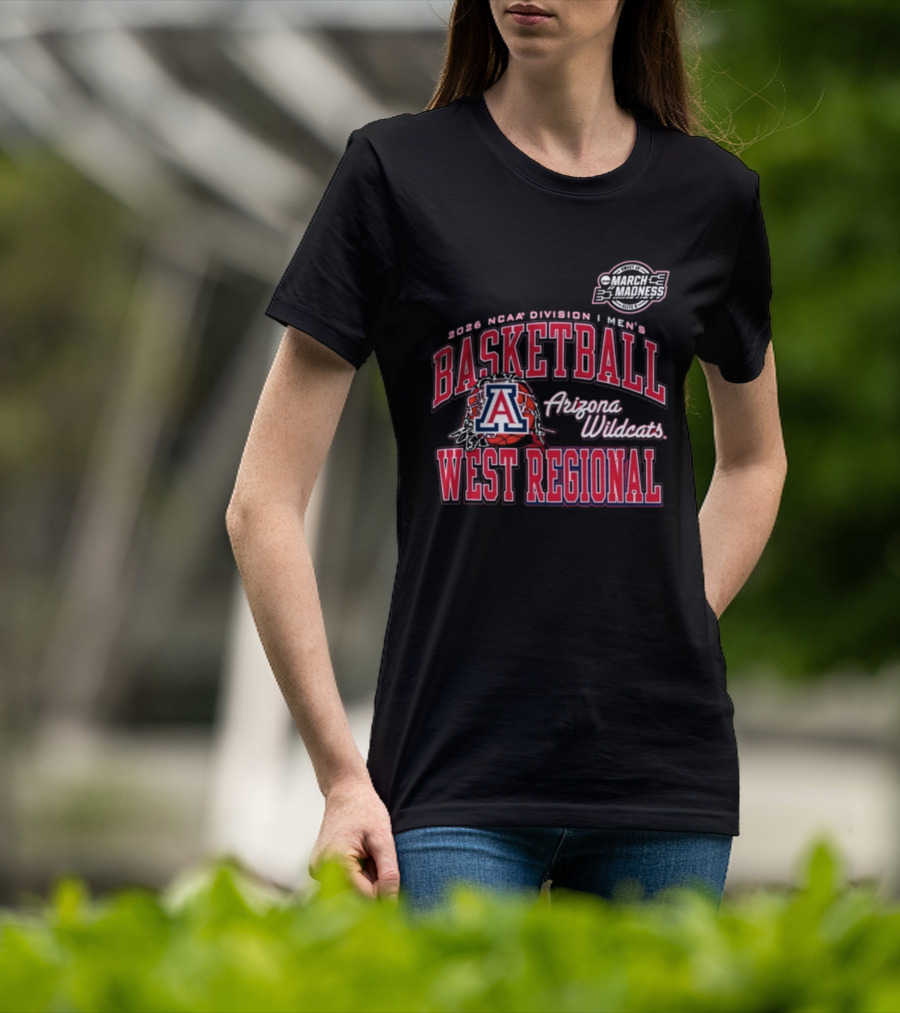 2026 NCAA Division I Men's Basketball Arizona Wildcats Sweet 16 West Regional March Madness T-Shirt