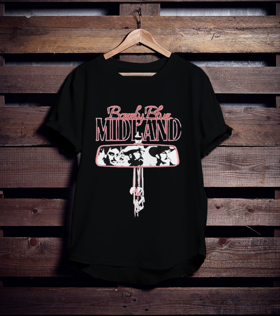 Barely Blue Midland Rearview Mirror Cowboy T-Shirt