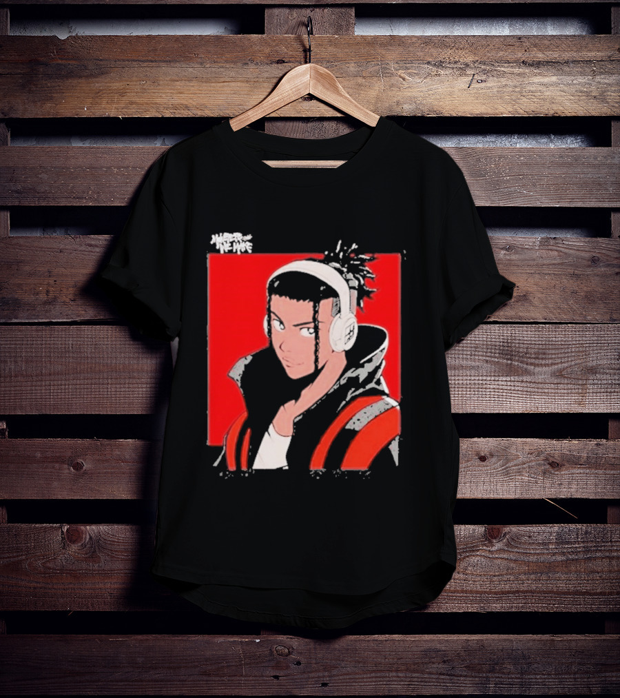 Monsters We Make Jabari Booker Headphones Red Jacket T-Shirt