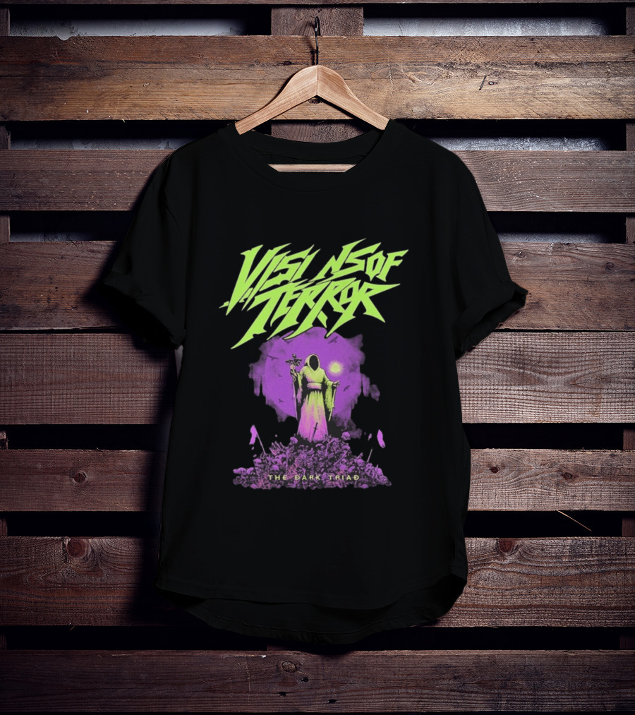 Visions Of Terror The Dark Triad Hooded Figure Symbolism T-Shirt