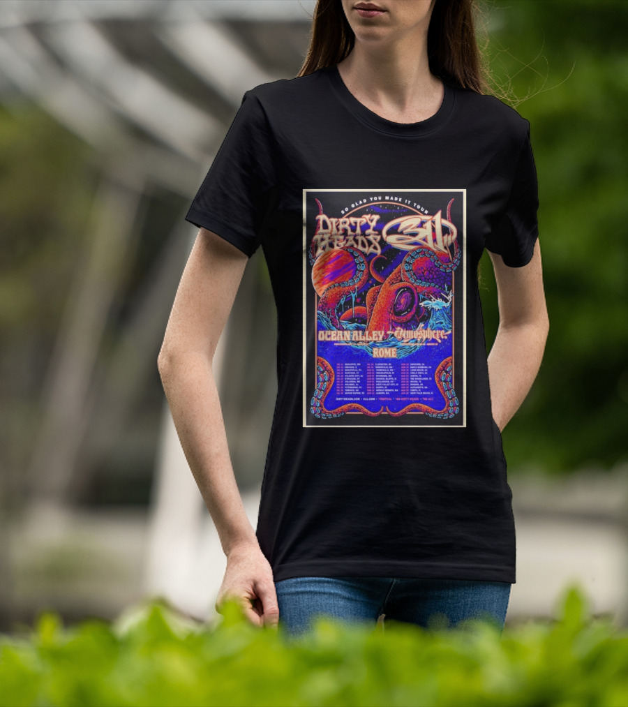 Dirty Heads 311 So Glad You Made It Tour July 12 2026 Chicago IL Ocean Alley Atmosphere Rome T-Shirt
