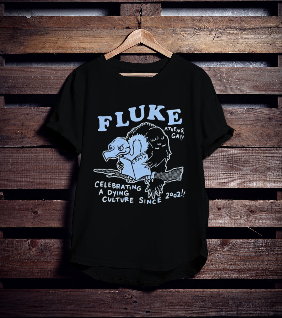 Fluke Celebrating A Dying Culture Since 2002 Athens GA Owl T-Shirt