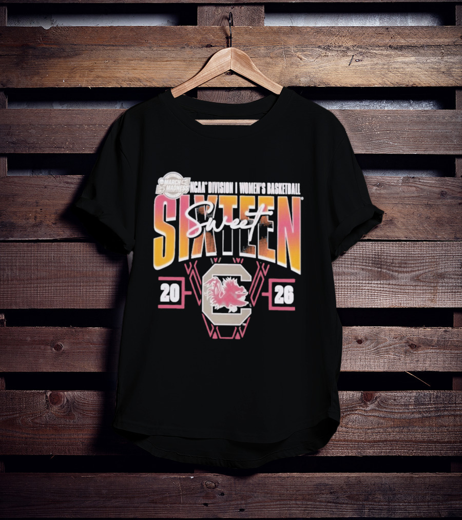 March Madness 2026 Sweet Sixteen South Carolina Gamecocks Women's Basketball Tournament T-Shirt