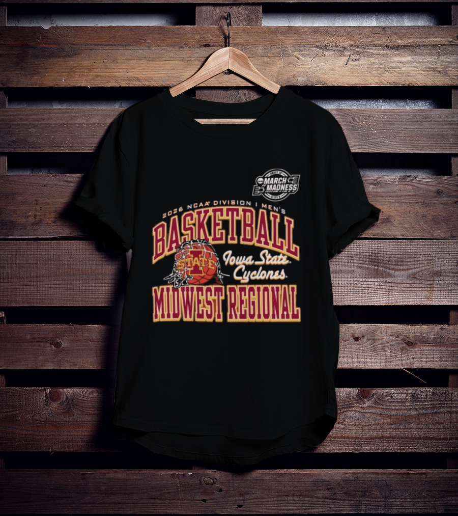Iowa State Cyclones 2026 NCAA Division I Men's Basketball Midwest Regional T-Shirt