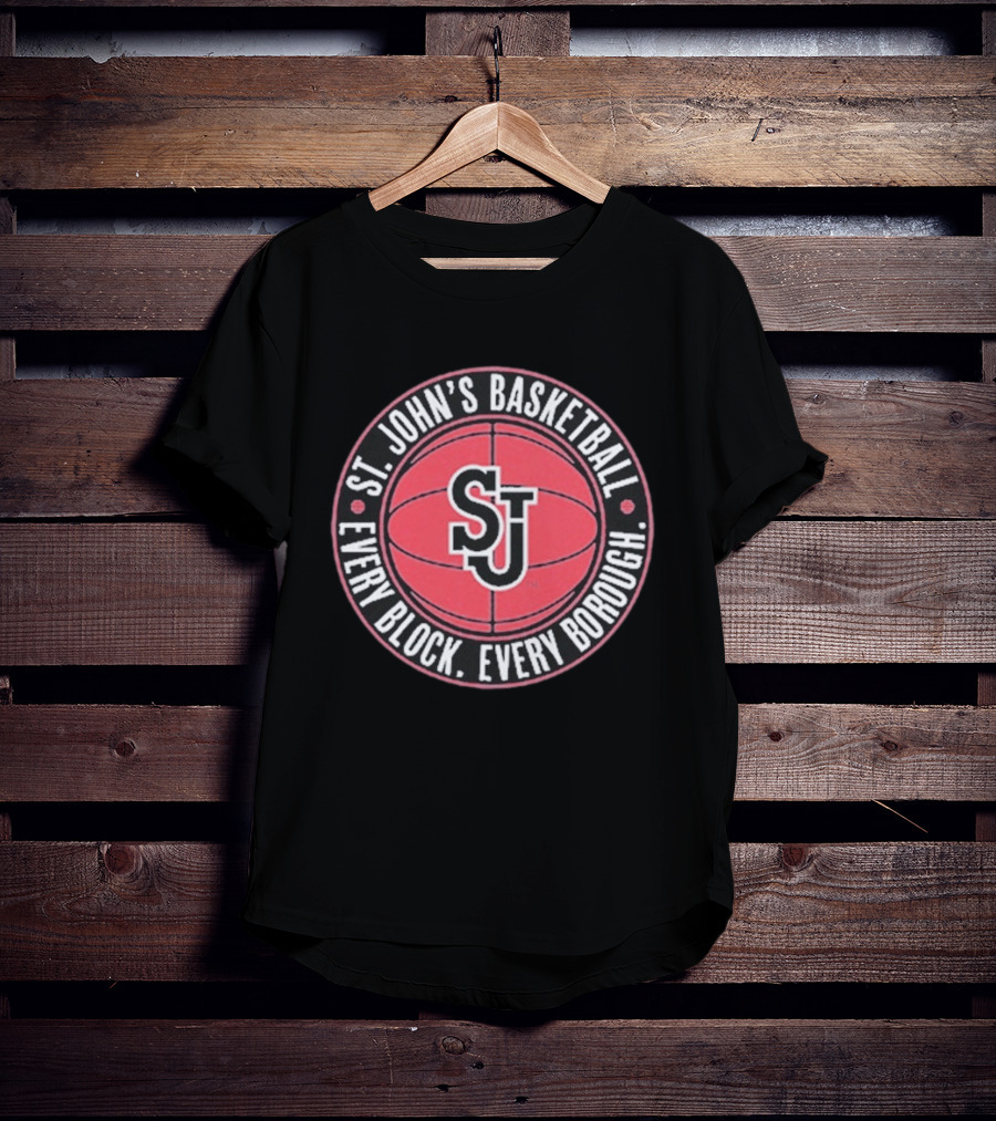 St. John's Basketball SJ Every Block Every Borough T-Shirt