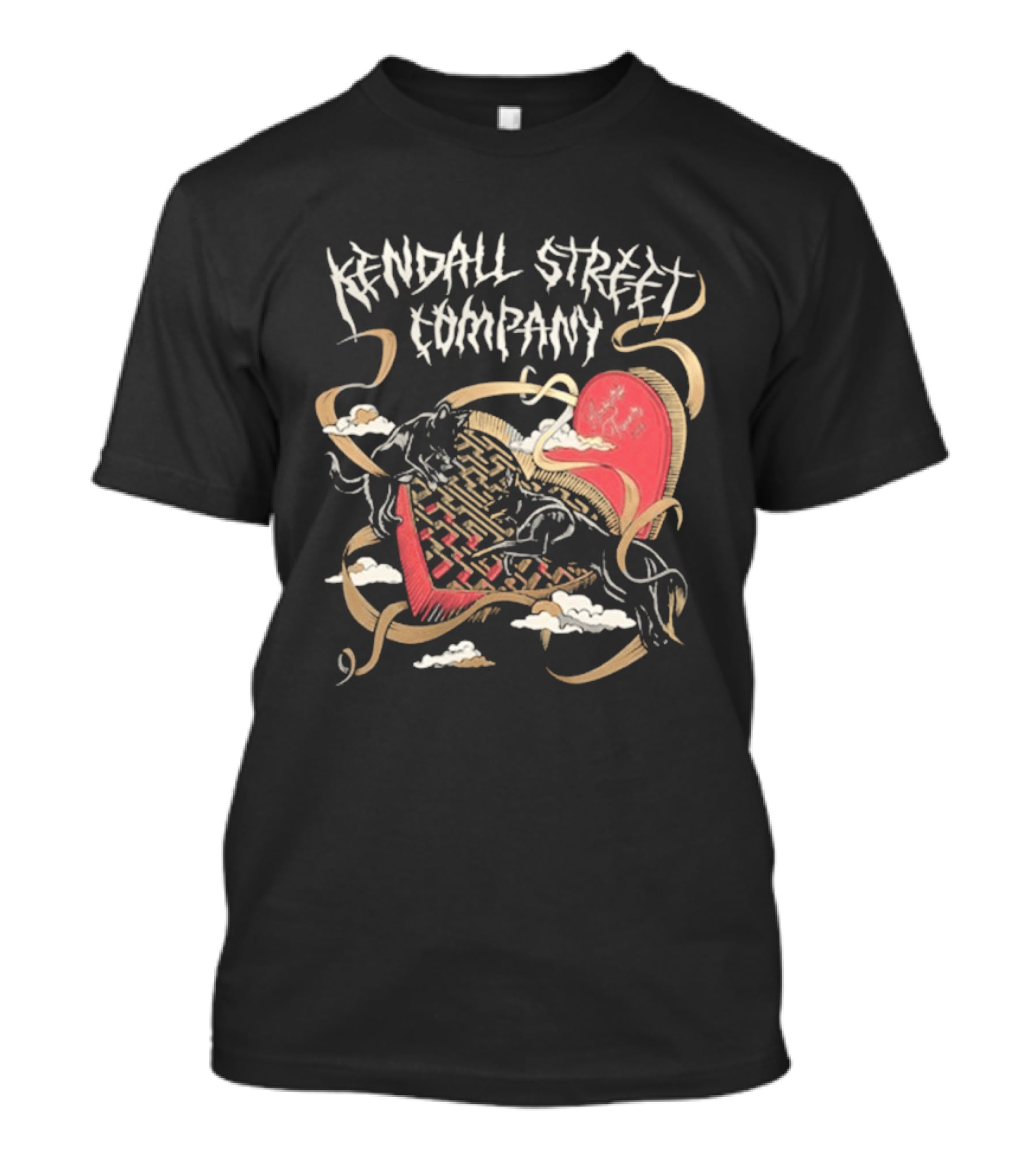 Kendall Street Company Lovers Tour 2026 Surreal Heart And Scrolling Ribbon T-Shirt