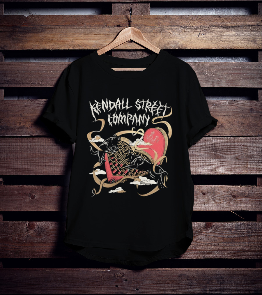 Kendall Street Company Lovers Tour 2026 Surreal Heart And Scrolling Ribbon T-Shirt