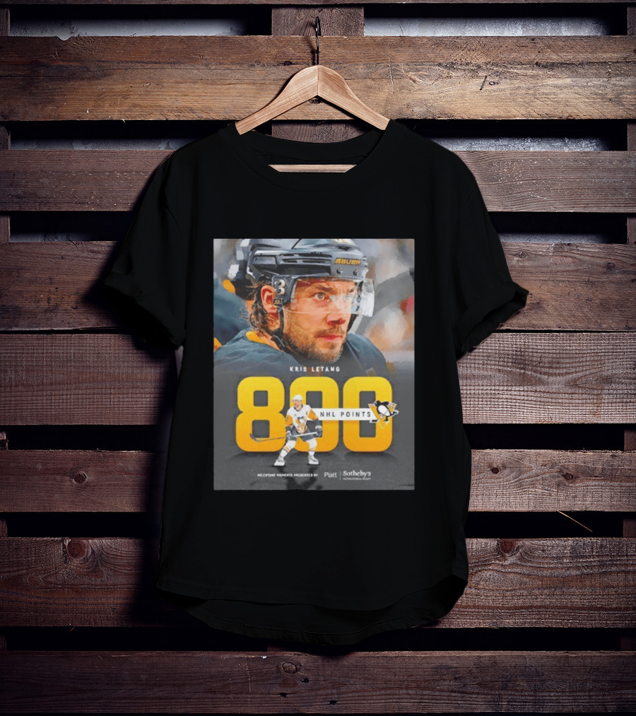 Kris Letang 800 NHL Points Pittsburgh Penguins Milestone Moments T-Shirt
