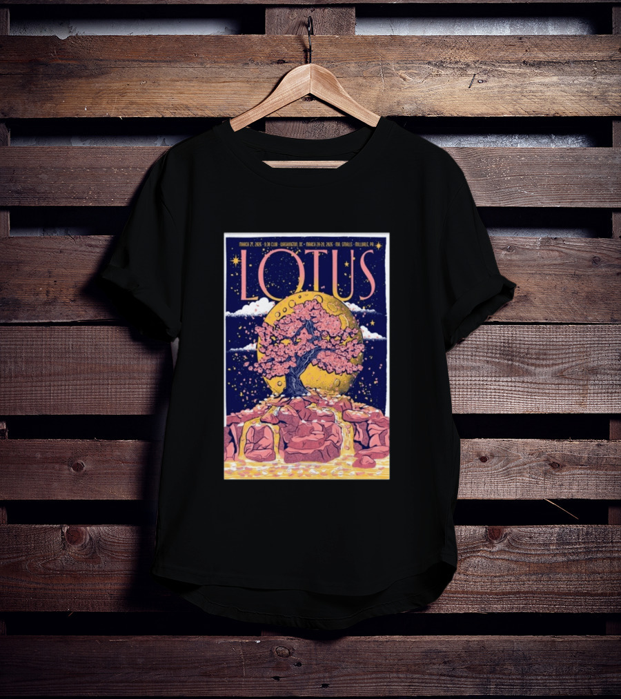 Lotus March 27 2026 Washington DC 930 Club Cherry Blossom Moon Tour T-Shirt