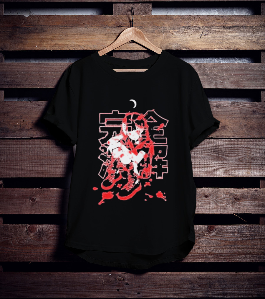 Umai Clothing Crimson Decay Heavyweight Japanese Kanji Manga T-Shirt