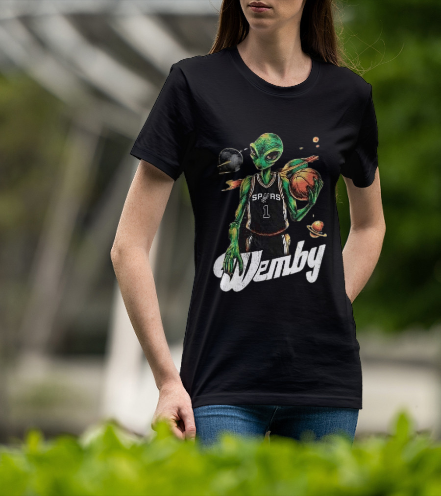 Alien Wemby Victor Wembanyama Spurs NBA 2025 Basketball Star T-Shirt