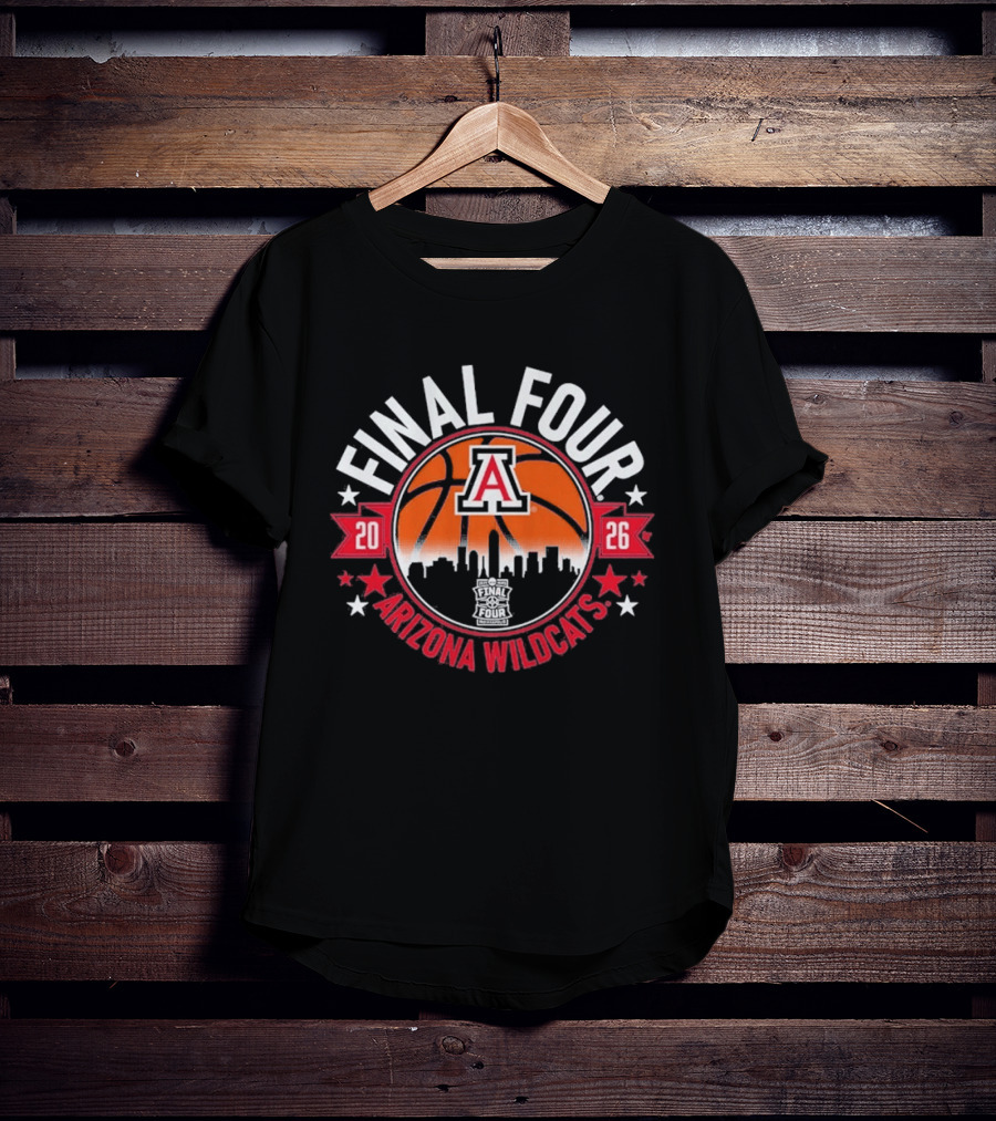 Arizona Wildcats Final Four 2026 MBB Basketball Skyline T-Shirt
