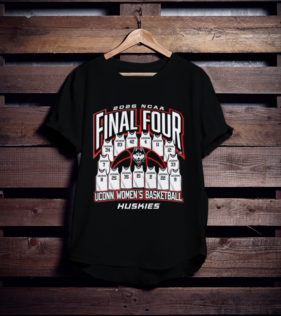 UConn Huskies NCAA Final Four Women's Basketball 2026 Jersey T-Shirt