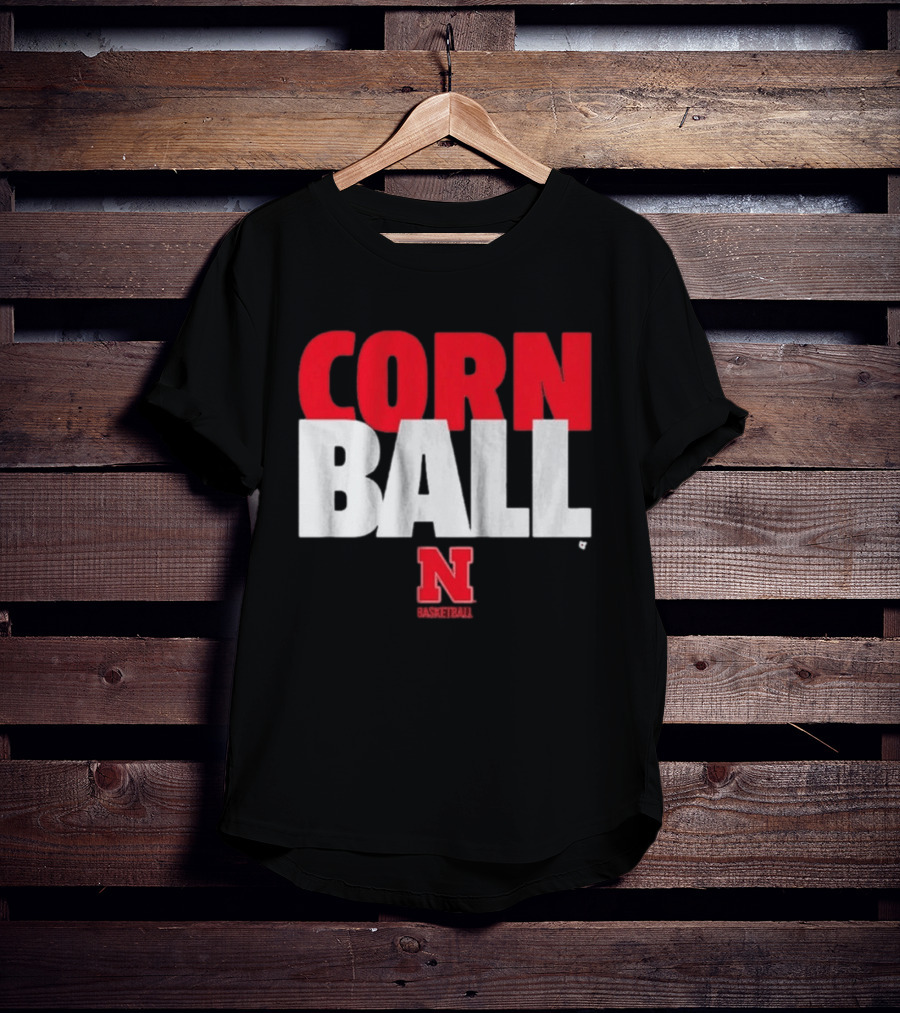 Nebraska Cornhuskers Corn Ball Basketball T-Shirt
