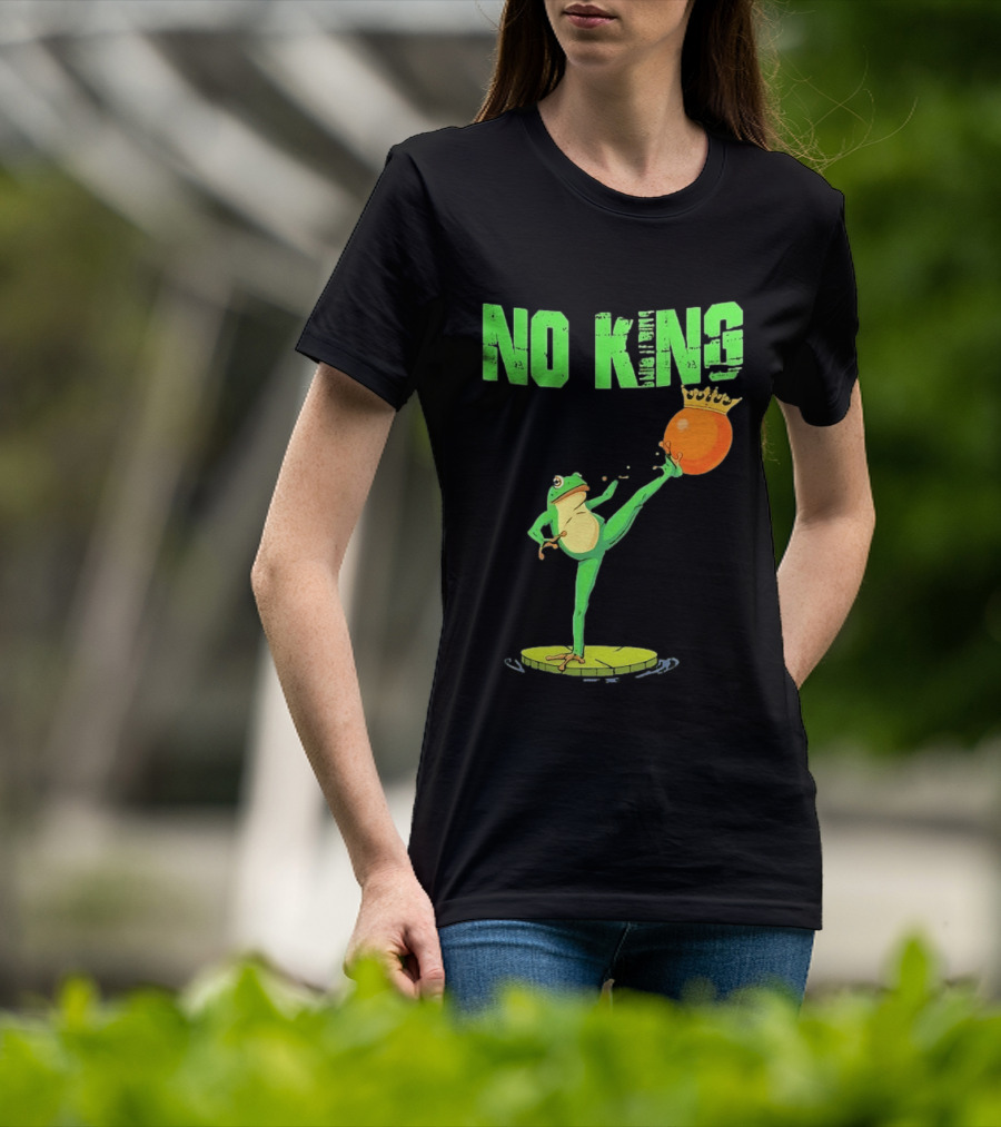 No Kings Portland Frog Kick Out Orange Protest T-Shirt