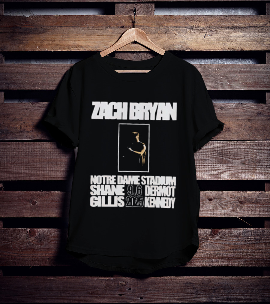 Zach Bryan Notre Dame Stadium Sept 2025 Event Date And Venue T-Shirt