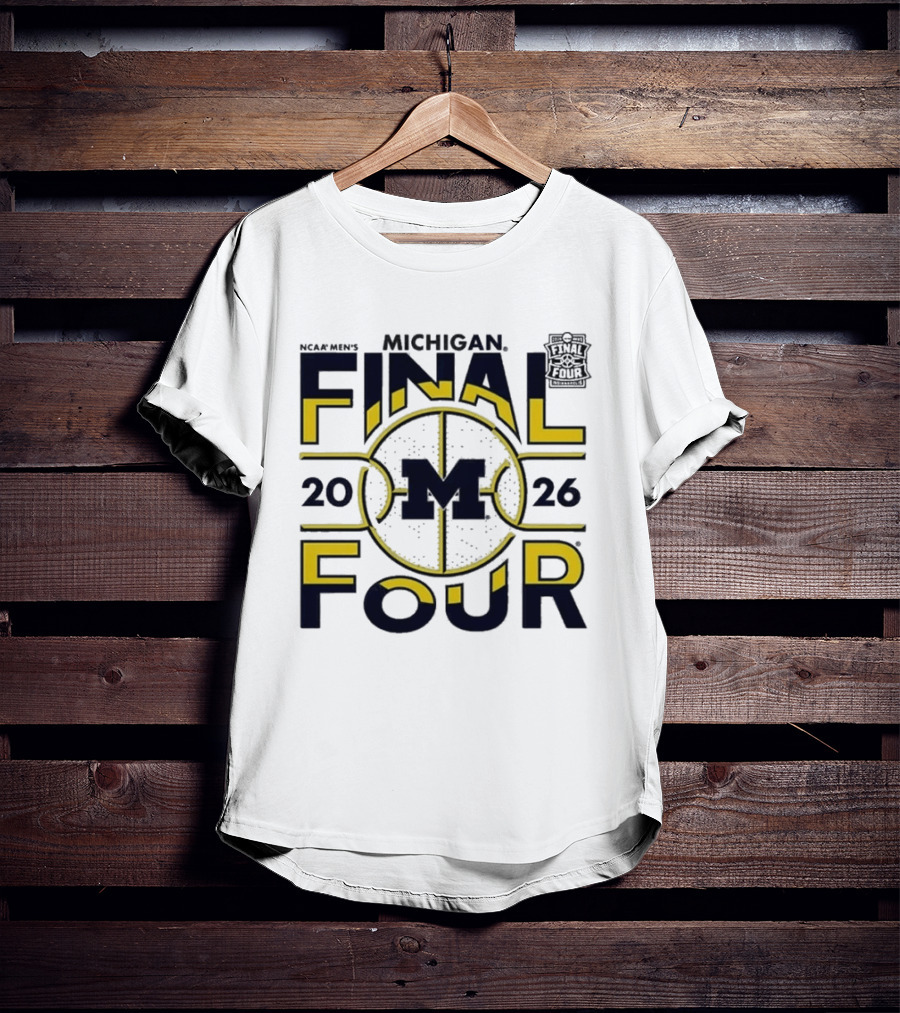 NCAA Men's Michigan Final Four 2026 Basketball M Wolverines T-Shirt