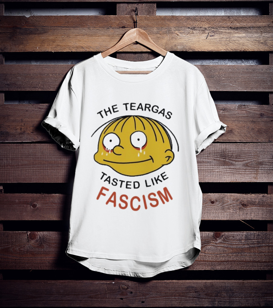 The Teargas Tasted Like Fascism Yellow Cartoon T-Shirt