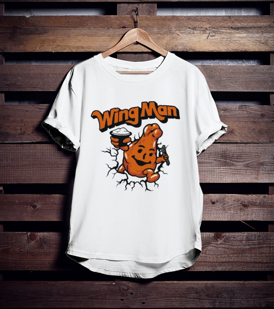 Buffalo Bills Wing Man Oh Yeah Chicken Wing Cracking Through T-Shirt