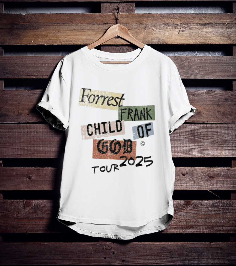 Forrest Frank Child Of God Tour 2025 Color Block Collage T-Shirt