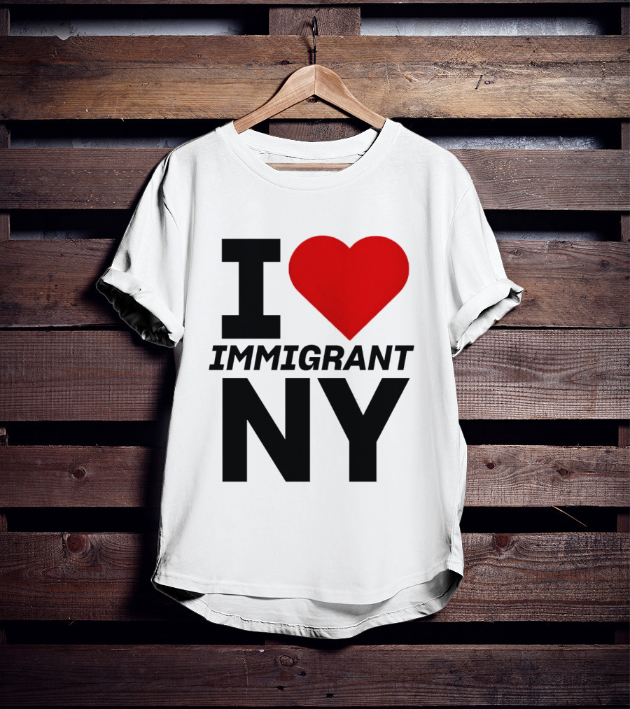 I Love Immigrant NY Heart Icon New York T-Shirt
