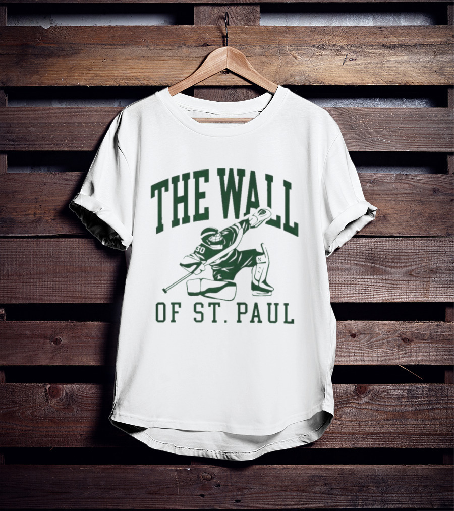The Wall Of St. Paul Hockey Goalie 30 Jesper Wallstedt T-Shirt