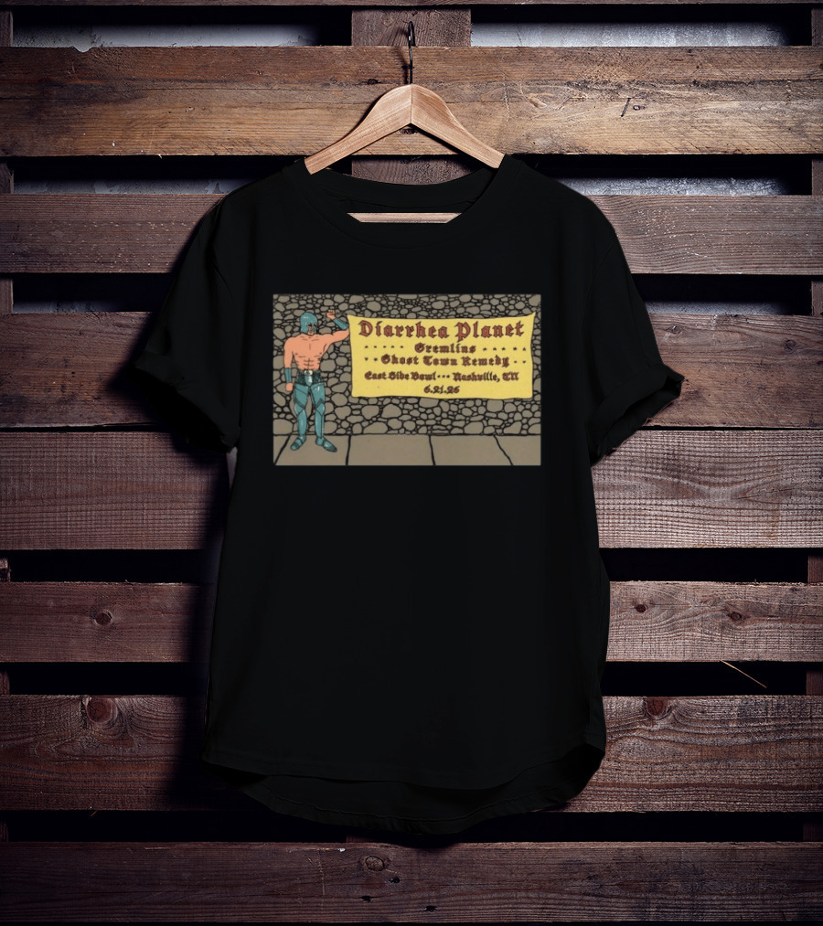 Diarrhea Planet Gremlins Ghost Town Remedy East Side Bowl Nashville 6 21 26 T-Shirt
