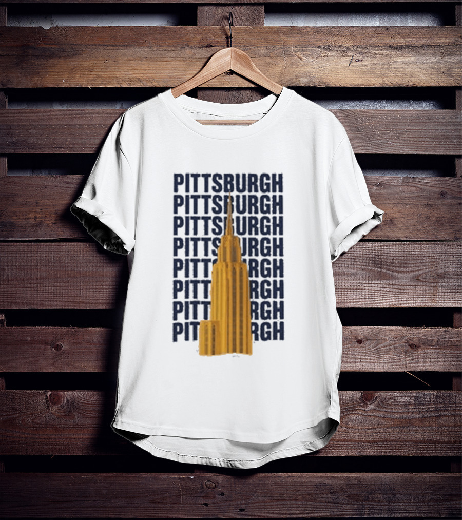 Pittsburgh Deco Building Repeated T-Shirt