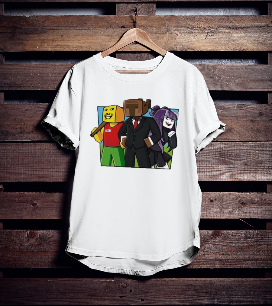 Tricou SKY PRIETENII Minecraft Inspired Characters Block T-Shirt