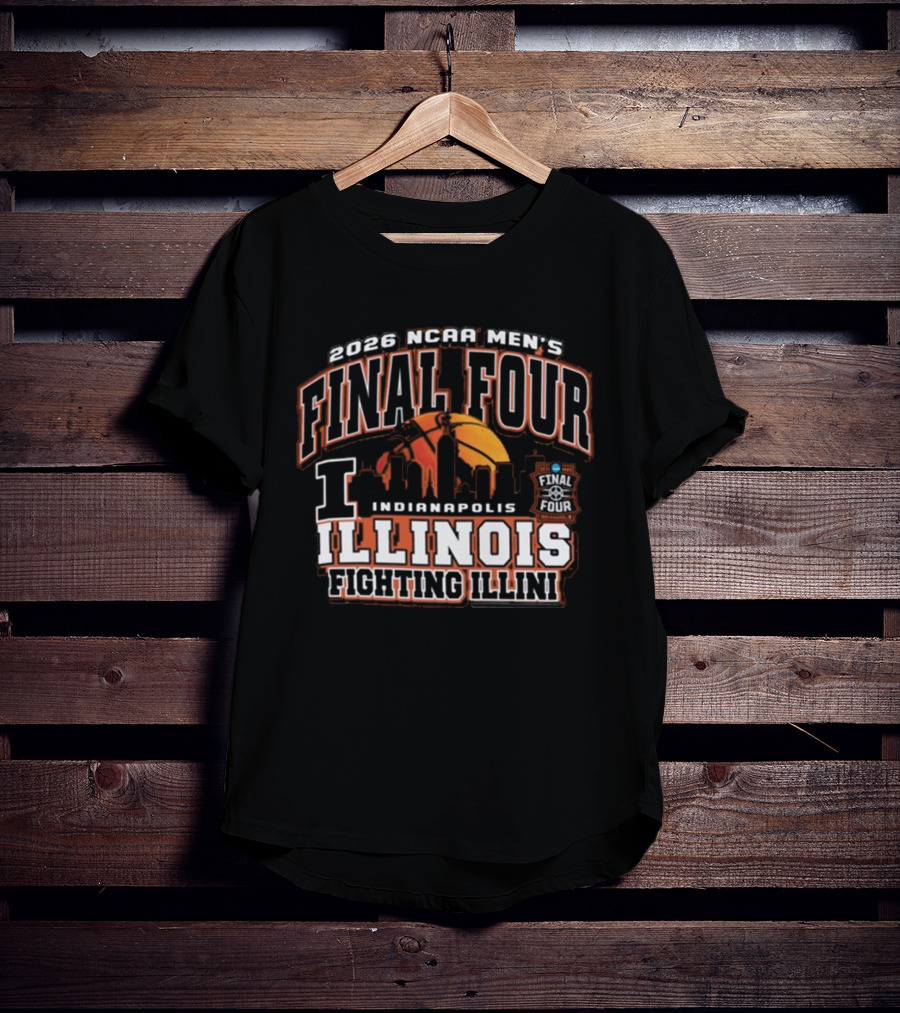 2026 NCAA Men's Final Four Indianapolis Illinois Fighting Illini Basketball T-Shirt