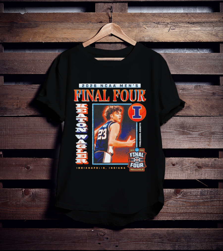 2026 NCAA Men's Final Four Keaton Wagler Illinois Fighting Illini Indianapolis Indiana T-Shirt